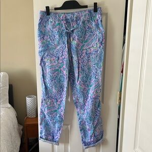 Lilly Pulitzer Taron “We Mermaid It” Linen Pants